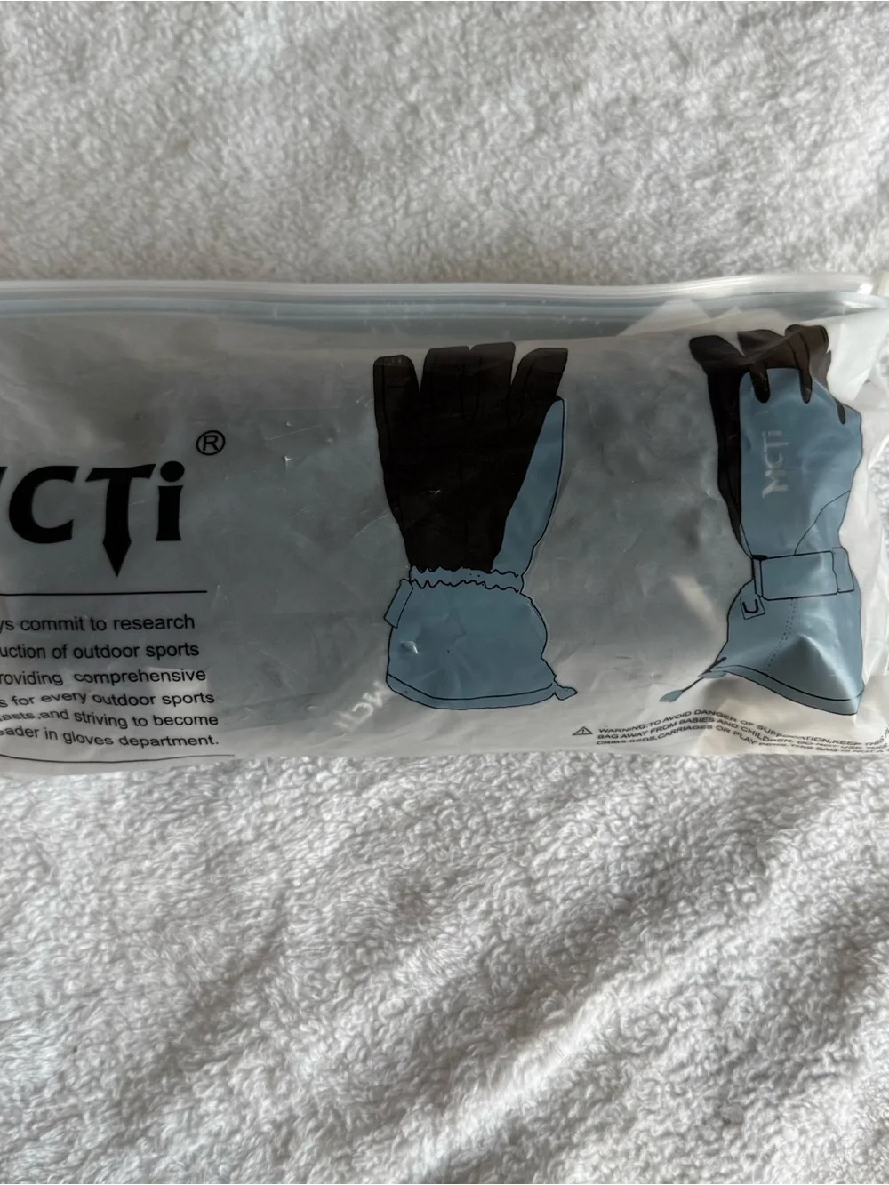 Black Winter Mittens - Faux Leather Palms